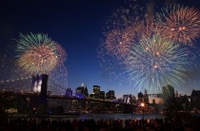 4th of July Fireworks Viewing Party on New York City's Hudson River Pier
