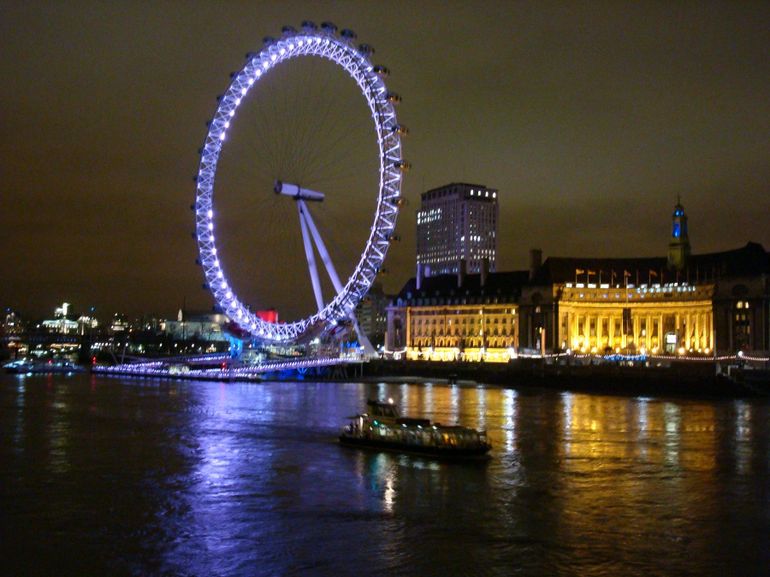 london eye at night. London Eye at Night - London