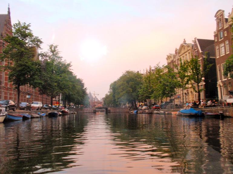 Sun set on the canals - Amsterdam