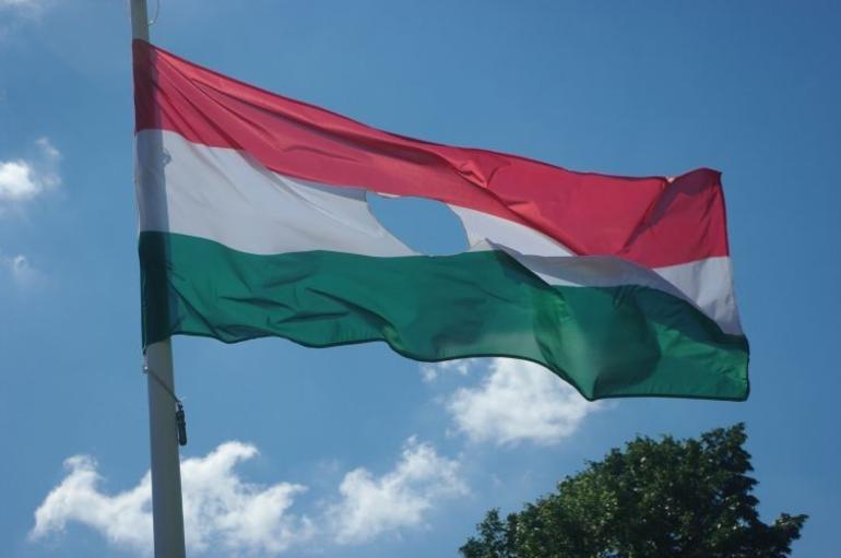 Hole in Hungarian flag -