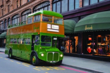 London Vintage Bus Tour with Champagne Tea at Harrods