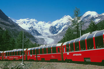 Swiss Alps Bernina Express Rail Tour from Milan