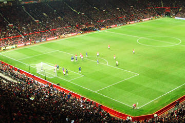Manchester United Football Match at Old Trafford Stadium